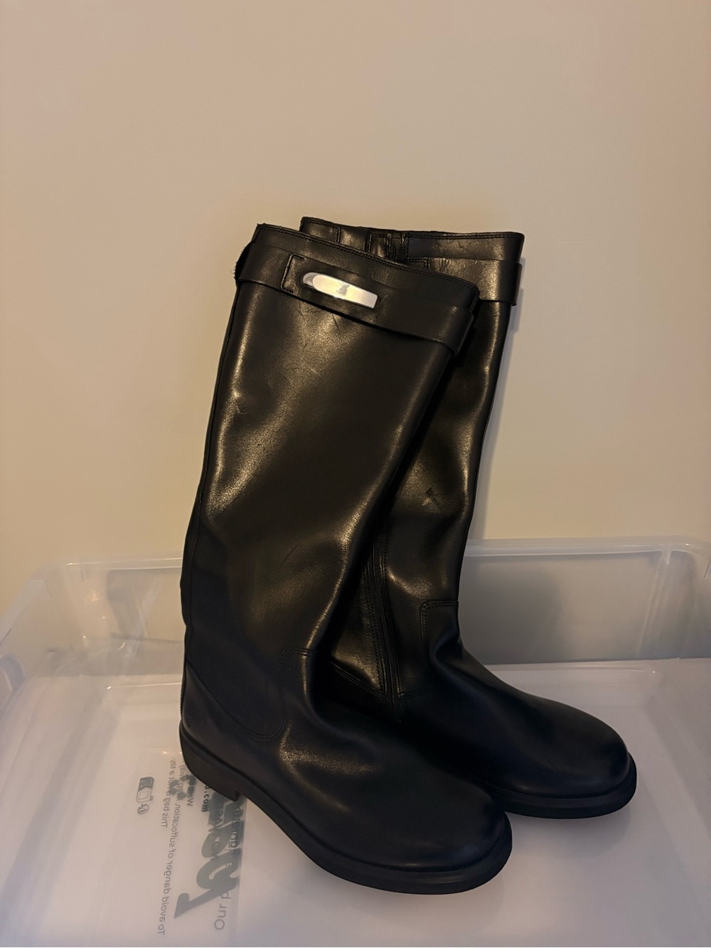 Ecco Black Women's Knee-High Leather Boots